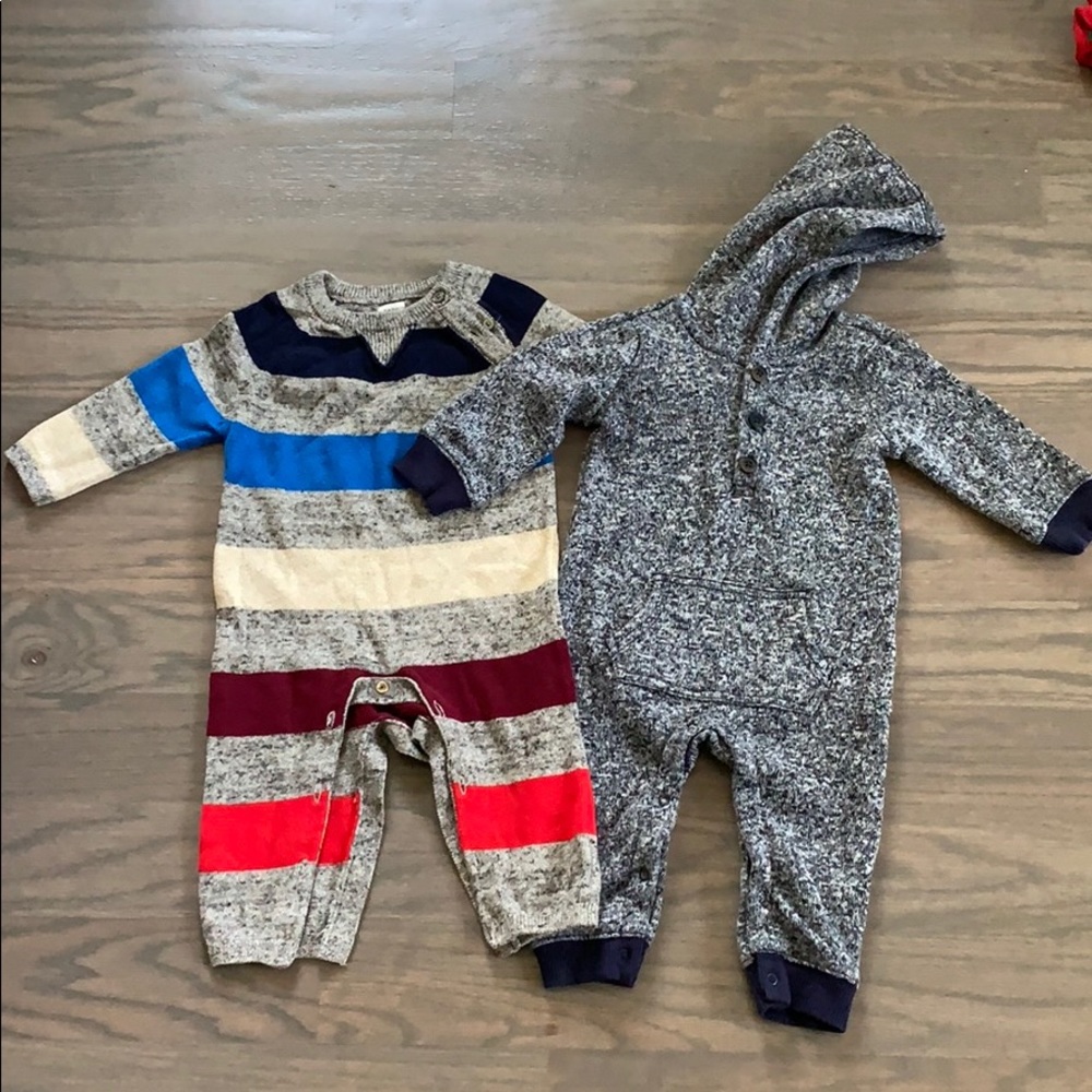 6-12 month boys sweater one piece bundle